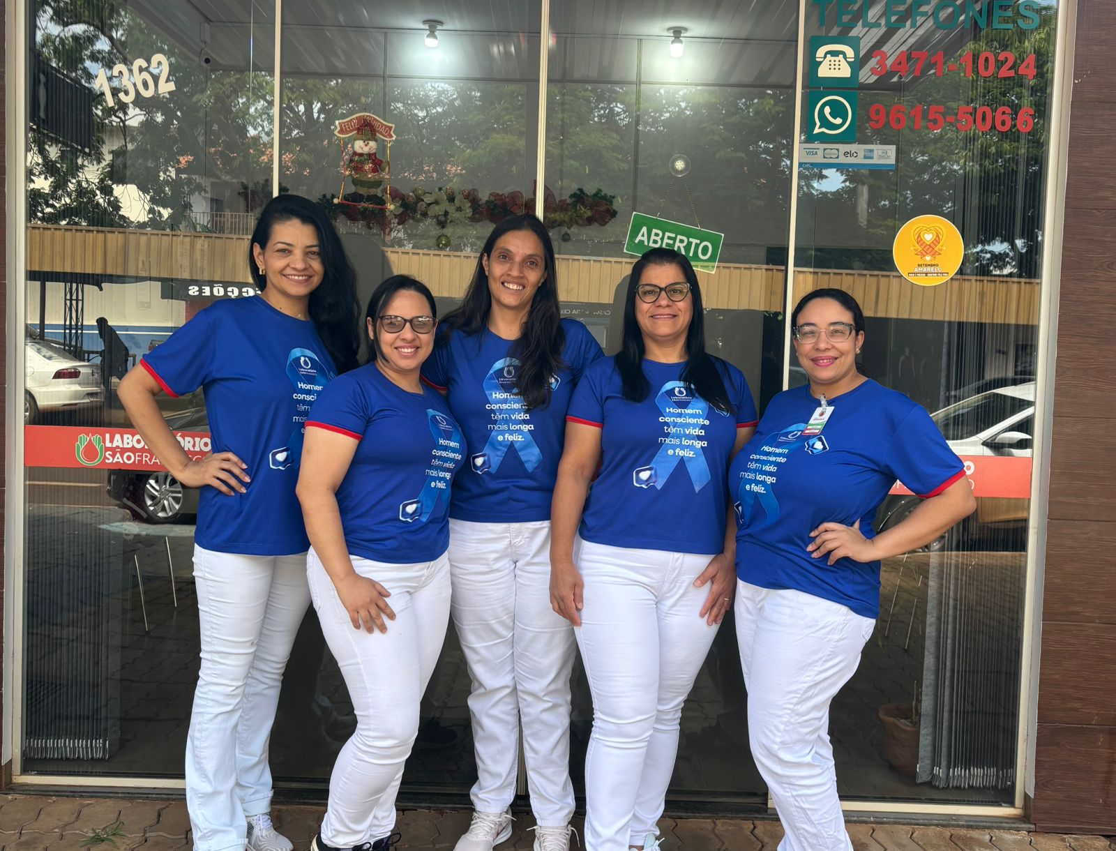 Equipe da Unidade de Iguatemi MS apoia a campanha Novembro Azul